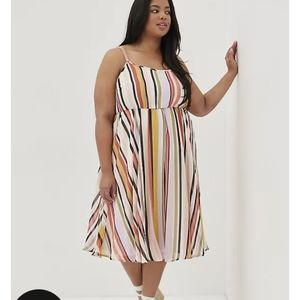 Plus size striped sundress